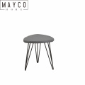 Mayco Graywashed Wood Hairpin Leg Accent Table End Table,Wooden Bedside Table